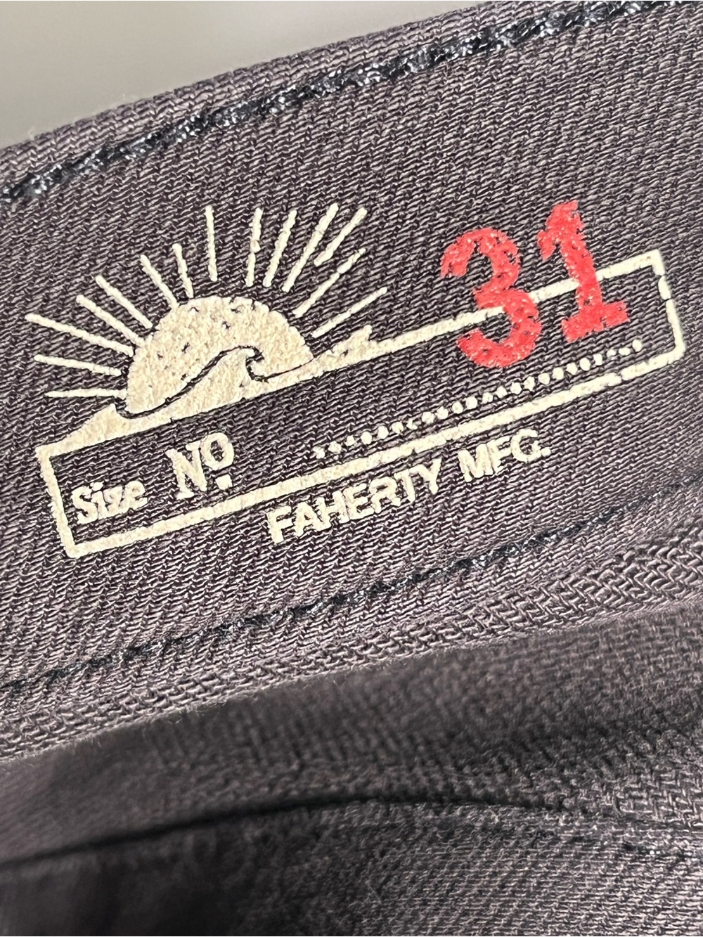 FAHERTY MENS JEANS size 31 ( charcoal Blue color ) ๐๐ - Picture 2 of 6